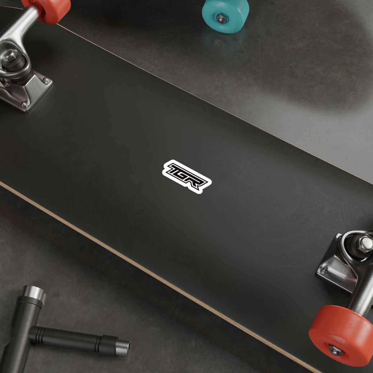 TGR Logo Die-Cut Sticker — Racing-Inspired Black Vinyl Sticker for Laptops & Gear