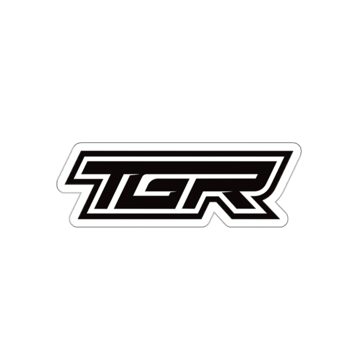 TGR Logo Die-Cut Sticker — Racing-Inspired Black Vinyl Sticker for Laptops & Gear
