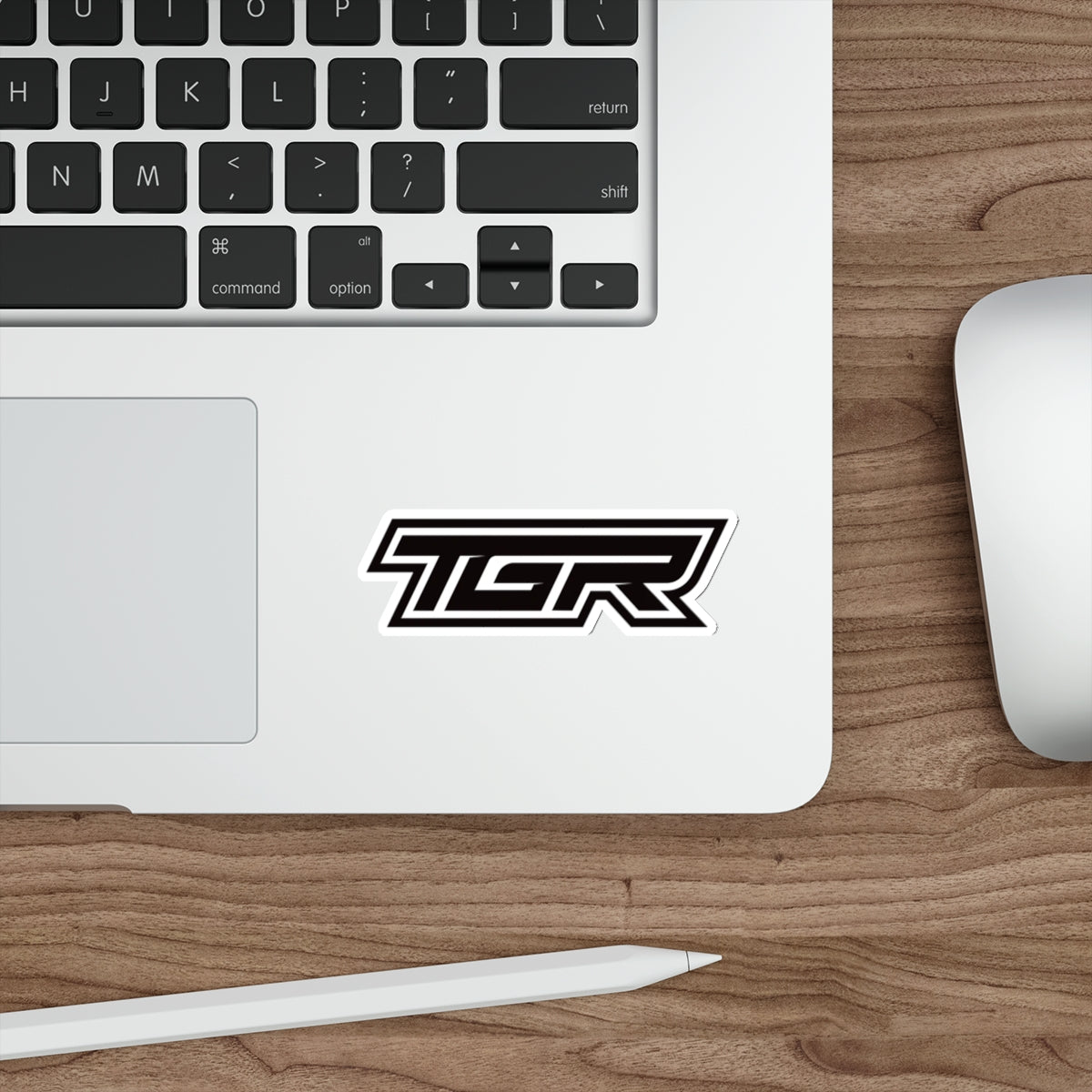 TGR Logo Die-Cut Sticker — Racing-Inspired Black Vinyl Sticker for Laptops & Gear