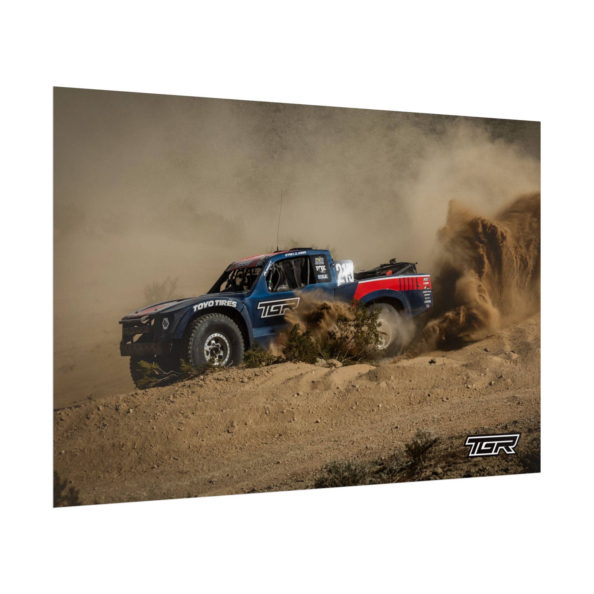 Off‑Road Baja Truck Rolled Poster — Desert Racing Wall Art