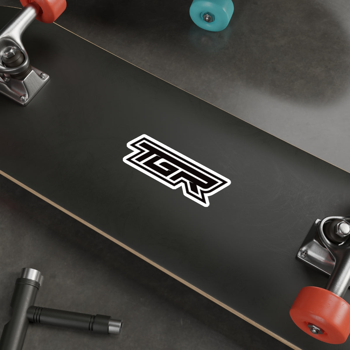 TGR Logo Die-Cut Sticker — Racing-Inspired Black Vinyl Sticker for Laptops & Gear