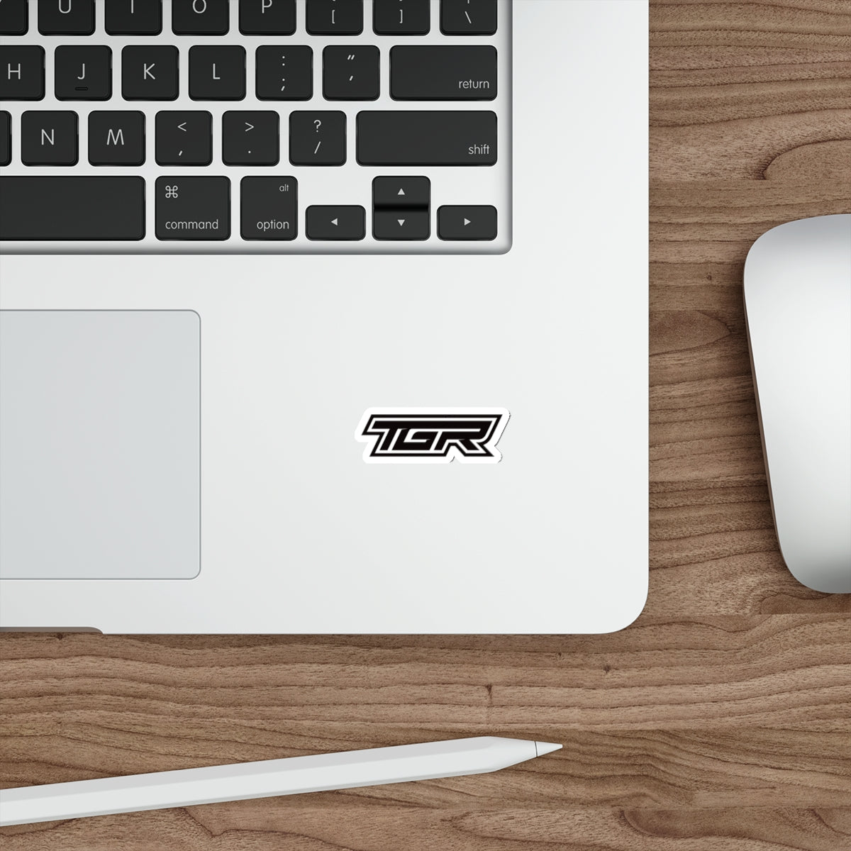 TGR Logo Die-Cut Sticker — Racing-Inspired Black Vinyl Sticker for Laptops & Gear