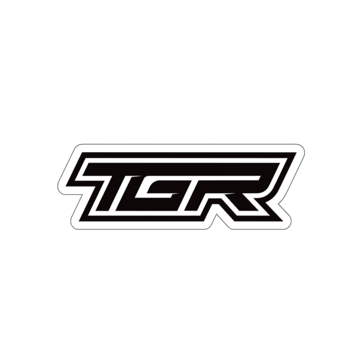 TGR Logo Die-Cut Sticker — Racing-Inspired Black Vinyl Sticker for Laptops & Gear