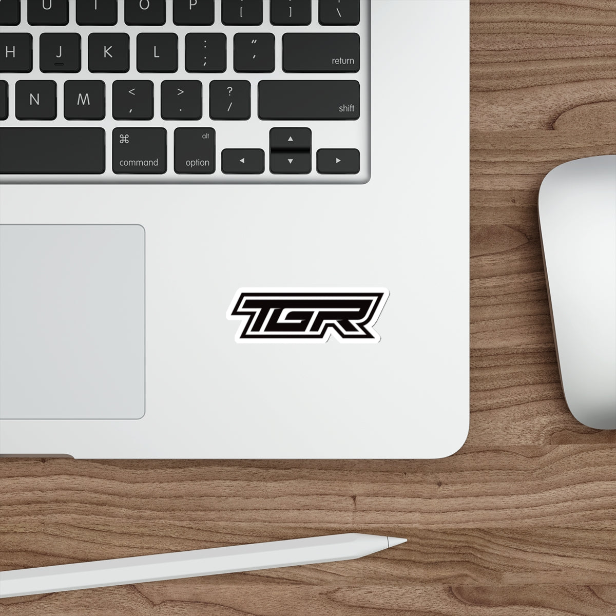 TGR Logo Die-Cut Sticker — Racing-Inspired Black Vinyl Sticker for Laptops & Gear