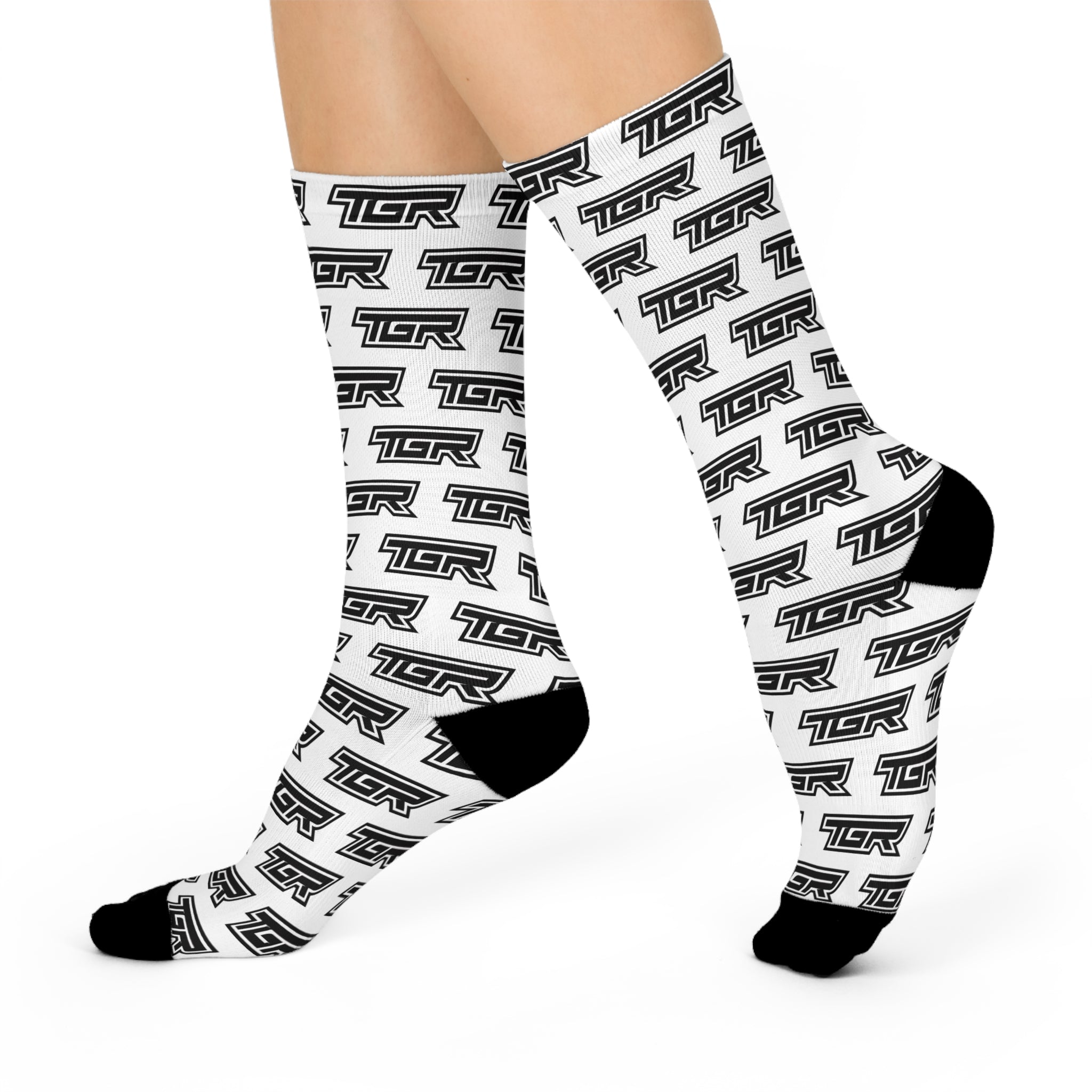 Crew Socks — All-Over Repeating TGR Logo Cushioned Socks