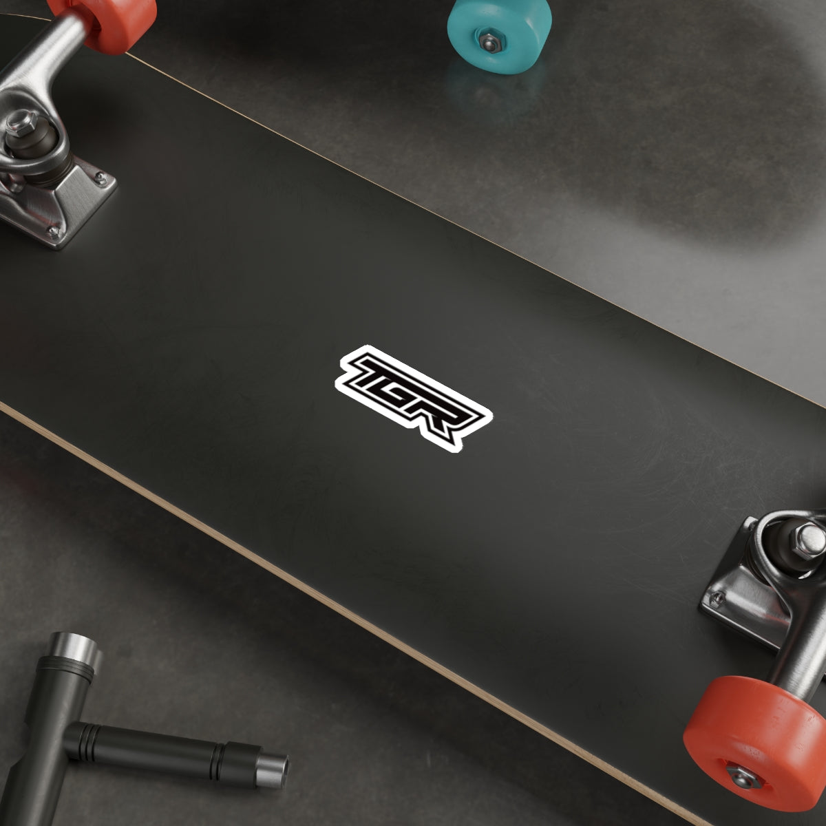 TGR Logo Die-Cut Sticker — Racing-Inspired Black Vinyl Sticker for Laptops & Gear